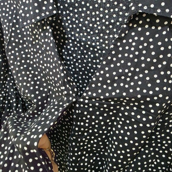 Coldwater Creek Black & White Polka Dot Blouse – Women’s Plus 2X Long Sleeve - Picture 5 of 10